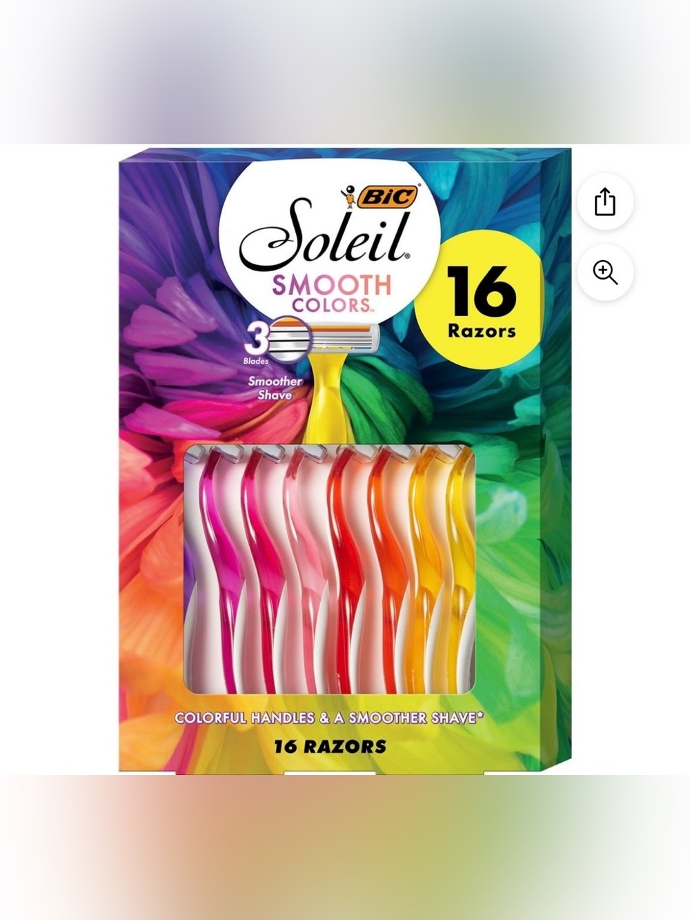 BIC Soleil Smooth Colors 16-Pack Disposable Razors - Multicolor